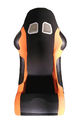 ประเทศจีน Suede Material Black And Orange Racing Seats , Cars Bucket Seats Double Slider บริษัท